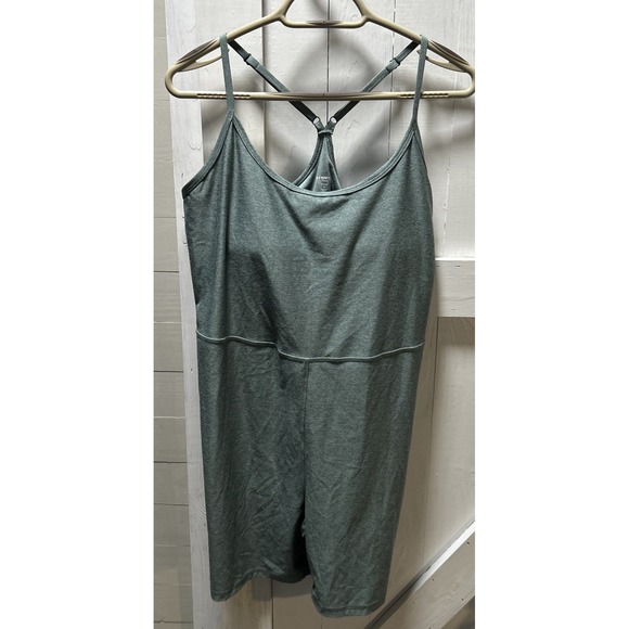 Old Navy Pants - Old Navy Cloud + Go Dry Activewear Romper XL Green Built in Bra Remove Padding